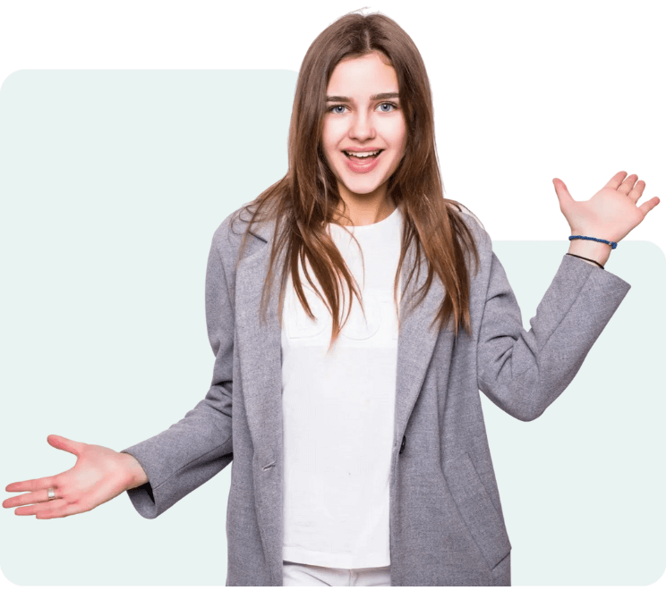 Happy and excited women